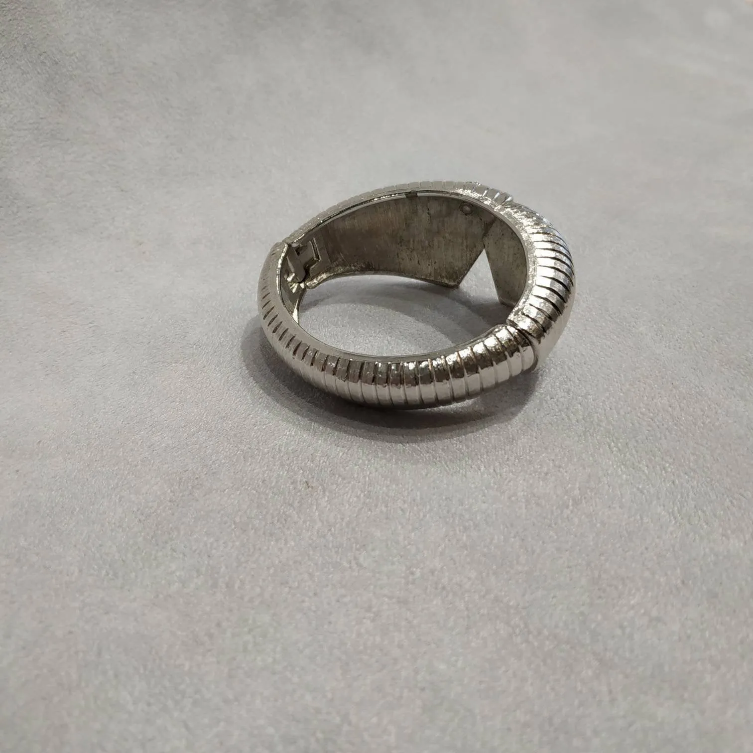 Vintage silver clamper bracelet by Monet