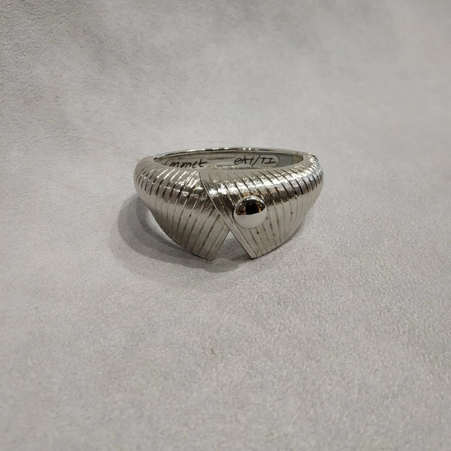 Vintage silver clamper bracelet by Monet