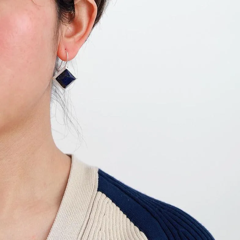 'Wanala' Lapis Lazuli Drop Earrings
